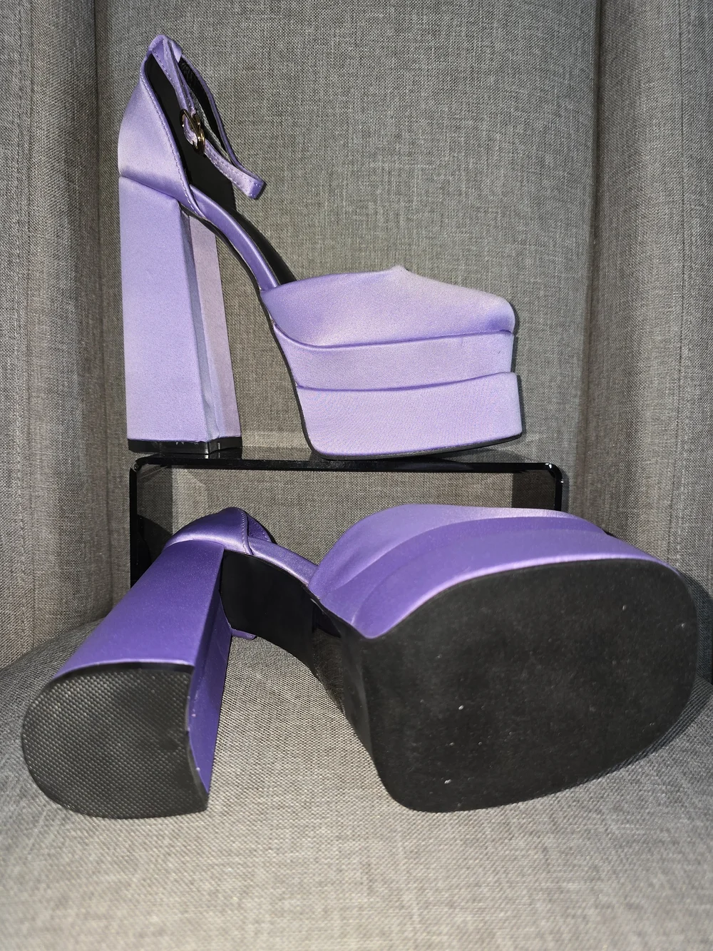Unilady “Ava” Lilac Platform Mary Jane Chunky Heels – Size 6.5 – New in Box